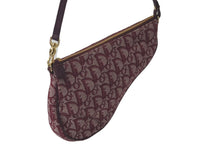 Load image into Gallery viewer, Christian DIor クリスチャンディオール トロッター柄 サドル ポーチ レッド ワンショルダー MC1022 美品 中古 61622