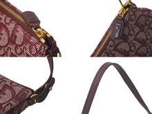 Load image into Gallery viewer, Christian DIor クリスチャンディオール トロッター柄 サドル ポーチ レッド ワンショルダー MC1022 美品 中古 61622