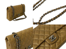 Load image into Gallery viewer, 極美品 CHANEL シャネル Wフラップマトラッセ 25cm ショルダーバッグ ブロンズ ソフトキャビア 17番台 中古 61624