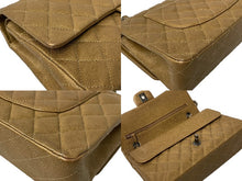 Load image into Gallery viewer, 極美品 CHANEL シャネル Wフラップマトラッセ 25cm ショルダーバッグ ブロンズ ソフトキャビア 17番台 中古 61624