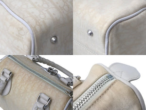 Christian Dior クリスチャンディオール ハンドバッグ トロッター ロゴ NLC44157 アイボリー レザー キャンバス 美品 中古 61627