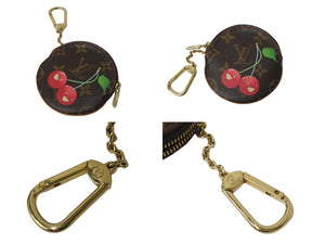 LOUIS VUITTON ルイヴィトン ポルトモネ ロン コインケース M95043 モノグラムチェリー 村上隆 ゴールド金具 美品 中古 61630