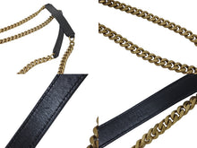 画像をギャラリービューアに読み込む, 極美品 YVES SAINT LAURENT イヴ サンローラン ルルチェーンショルダーバッグ ペイズリー柄 エスパドリーユ ブラック 中古 61632 