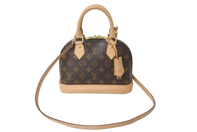 LOUIS VUITTON ルイヴィトン アルマBB ハンドバッグ M53152 モノグラムキャンバス ブラウン ゴールド金具 良品 中古 61634
