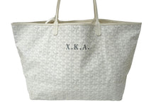 画像をギャラリービューアに読み込む, GOYARD ゴヤール サンルイGM トートバッグ ホワイト グレー マーカージュ有り 美品 中古 61635