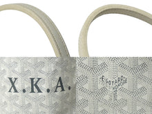 画像をギャラリービューアに読み込む, GOYARD ゴヤール サンルイGM トートバッグ ホワイト グレー マーカージュ有り 美品 中古 61635