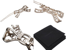 Load image into Gallery viewer, 極美品 CHANEL シャネル ココマーク バレッタ ヘアバレッタ B20B 2020年 リボン ロゴ ゴールド ラインストーン 中古 61640