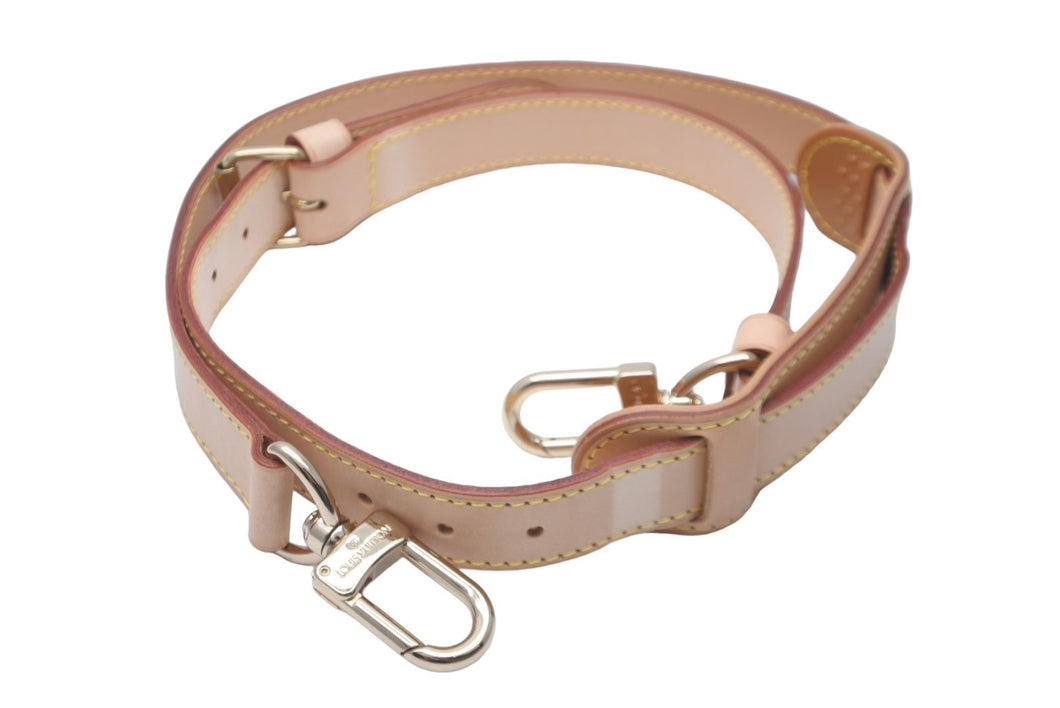 LOUIS VUITTON ルイヴィトン ショルダーストラップ ベージュ ヌメ革 ゴールド金具 美品 中古 61641