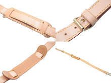 画像をギャラリービューアに読み込む, LOUIS VUITTON ルイヴィトン ショルダーストラップ ベージュ ヌメ革 ゴールド金具 美品 中古 61641