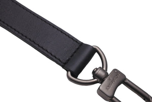 極美品 LOUIS VUITTON ルイヴィトン ショルダーストラップ レザー ブラック マットシルバー金具 中古 61643