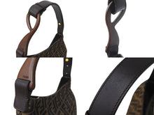 Load image into Gallery viewer, FENDI フェンディ ズッカ柄 オイスター アシンメトリック ワンショルダーバッグ キャンバス ブラウン ゴールド金具 中古 美品 61645