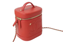 Load image into Gallery viewer, 極美品 CHANEL シャネル 2wayチェーンバニティバッグ 27番台 ココマーク カーフスキン レッド ゴールド金具 中古 61646