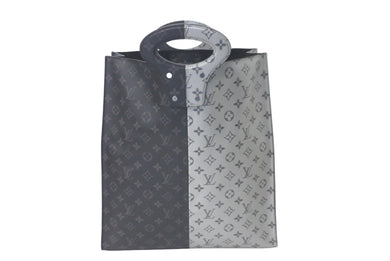 LOUIS VUITTON ルイ ヴィトン モノグラム エクリプス スプリット トートバック M43816 18SS シルバー ブラック 美品 中古 61647