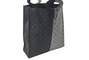 LOUIS VUITTON ルイ ヴィトン モノグラム エクリプス スプリット トートバック M43816 18SS シルバー ブラック 美品 中古 61647