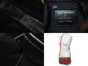 LOUIS VUITTON ルイヴィトン×ウルスフィッシャー ポシェット アクセソワール M45548 タフテッド モノグラム レッド 美品 中古 61650