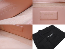 画像をギャラリービューアに読み込む, SAINT LAURENT サンローラン YSL ロゴ クラッチバッグ ARS326079・1213 サーモンピンク ゴールド金具 レザー 美品 中古 61653 