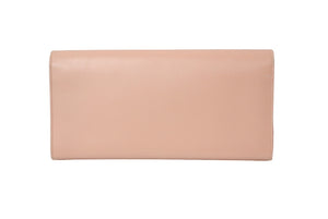 SAINT LAURENT サンローラン YSL ロゴ クラッチバッグ ARS326079・1213 サーモンピンク ゴールド金具 レザー 美品 中古 61653 