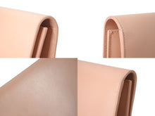 画像をギャラリービューアに読み込む, SAINT LAURENT サンローラン YSL ロゴ クラッチバッグ ARS326079・1213 サーモンピンク ゴールド金具 レザー 美品 中古 61653 