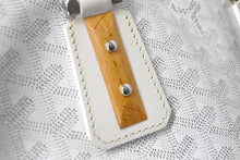 画像をギャラリービューアに読み込む, 極美品 GOYARD ゴヤール サック ヴァンドーム MM ハンドバッグ ヘリンボーン柄 ホワイト シルバー金具 中古 61659