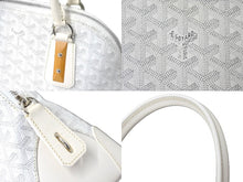画像をギャラリービューアに読み込む, 極美品 GOYARD ゴヤール サック ヴァンドーム MM ハンドバッグ ヘリンボーン柄 ホワイト シルバー金具 中古 61659