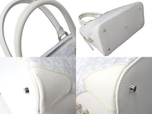 画像をギャラリービューアに読み込む, 極美品 GOYARD ゴヤール サック ヴァンドーム MM ハンドバッグ ヘリンボーン柄 ホワイト シルバー金具 中古 61659