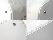 画像をギャラリービューアに読み込む, 極美品 GOYARD ゴヤール サック ヴァンドーム MM ハンドバッグ ヘリンボーン柄 ホワイト シルバー金具 中古 61659