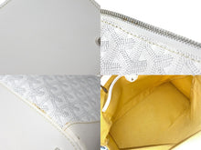 画像をギャラリービューアに読み込む, 極美品 GOYARD ゴヤール サック ヴァンドーム MM ハンドバッグ ヘリンボーン柄 ホワイト シルバー金具 中古 61659