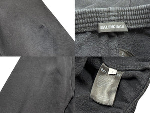 BALENCIAGA バレンシアガ ハーフパンツ スウェットパンツ レディース 556159 ブラック コットン サイズ2 美品 中古 61662