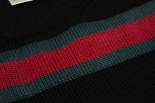 Load image into Gallery viewer, GUCCI グッチ ニット セーター シェリーライン サイズXL ブラック グリーン レッド ウール シルク 131652 美品 中古 61668