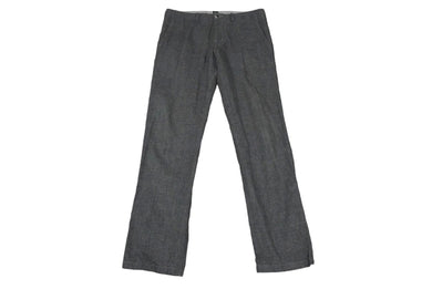 極美品 HUGO BOSS ヒューゴボス ブラック レーベル レギュラー フィット パンツ グレー Crigan1-3-W サイズ48 中古 61670
