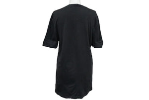 LOUIS VUITTON ルイヴィトン 半袖Ｔシャツ サイズM プリント ブラック コットン シルク RM122M 良品 中古 61672