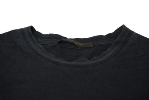 LOUIS VUITTON ルイヴィトン 半袖Ｔシャツ サイズM プリント ブラック コットン シルク RM122M 良品 中古 61672