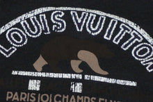Load image into Gallery viewer, LOUIS VUITTON ルイヴィトン 半袖Ｔシャツ サイズM プリント ブラック コットン シルク RM122M 良品 中古 61672