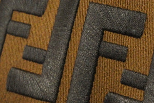 FENDI フェンディ パーカー 19AW サイズ52 ズッカ柄 パッチ 刺繍 ブラック コットン カシミヤ ウール FY0870 美品 中古 61674
