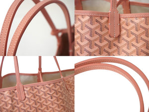極美品 GOYARD ゴヤール サン・ルイGM トートバッグ 限定カラー サーモンピンク ゴヤールディンキャンバス 中古 61680