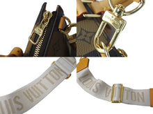 Load image into Gallery viewer, LOUIS VUITTON ルイヴィトン サックプラ メッセンジャー トートバッグ NIGO M45969 モノグラムストライプ ブラウン 美品 中古 61681