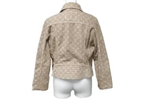 Load image into Gallery viewer, LOUIS VUITTON ルイヴィトン モノグラム ライダースデニムジャケット RW071W WKJA02CF7 サイズ40 ベージュ 美品 中古 61686