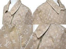Load image into Gallery viewer, LOUIS VUITTON ルイヴィトン モノグラム ライダースデニムジャケット RW071W WKJA02CF7 サイズ40 ベージュ 美品 中古 61686