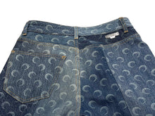 Load image into Gallery viewer, Marine Serre マリーンセル WHITE LINE パッチワーク デニムパンツ P009ICONW Sサイズ インディゴ ブルー 総柄 月 美品 中古 61689