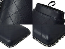 Load image into Gallery viewer, CHANEL シャネル フォンケース チェーンショルダーバッグ 25番台 ネイビー シルバー金具 美品 中古 61692
