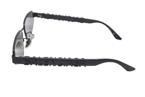 BALENCIAGA バレンシアガ サングラス サイズ61□15-145 ブラック プラスチック ロゴモチーフ BB0107S 美品 中古 61726