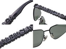 Load image into Gallery viewer, BALENCIAGA バレンシアガ サングラス サイズ61□15-145 ブラック プラスチック ロゴモチーフ BB0107S 美品 中古 61726