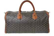 画像をギャラリービューアに読み込む, GOYARD ゴヤール クロワジュール55 ボストンバッグ ヘリンボーン PVC コーティングキャンバス ブラウン 美品 中古 61731