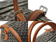 画像をギャラリービューアに読み込む, GOYARD ゴヤール クロワジュール55 ボストンバッグ ヘリンボーン PVC コーティングキャンバス ブラウン 美品 中古 61731