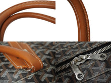 画像をギャラリービューアに読み込む, GOYARD ゴヤール クロワジュール55 ボストンバッグ ヘリンボーン PVC コーティングキャンバス ブラウン 美品 中古 61731