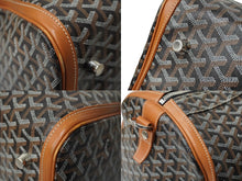 画像をギャラリービューアに読み込む, GOYARD ゴヤール クロワジュール55 ボストンバッグ ヘリンボーン PVC コーティングキャンバス ブラウン 美品 中古 61731