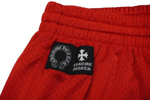 新品未使用品 CHROME HEARTS クロムハーツ MATTY BOY MESH VARSITY SHORTS ハーフパンツ メッシュパンツ XL レッド 中古 61735