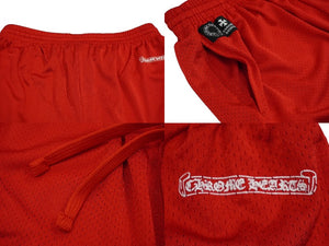 新品未使用品 CHROME HEARTS クロムハーツ MATTY BOY MESH VARSITY SHORTS ハーフパンツ メッシュパンツ XL レッド 中古 61735