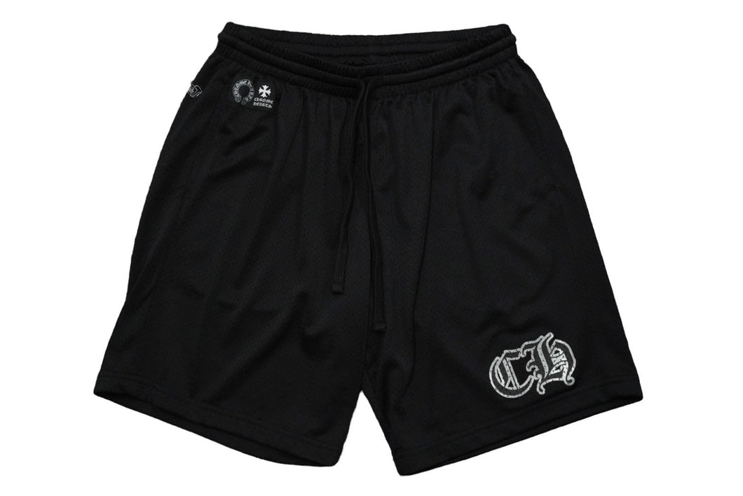新品未使用品 CHROME HEARTS クロムハーツ MESH VARSITY SHORTS ハーフパンツ メッシュパンツ ブラック Mサイズ 中古 61741