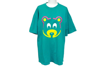 Kanye West カニエウエスト 2005年 ヴィンテージ プリント 半袖Ｔシャツ ターコイズ クマ Ye ラッパー サイズM 良品 中古 61743